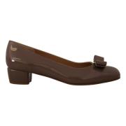 Salvatore Ferragamo Caraway Brown Läderpumps Brown, Dam