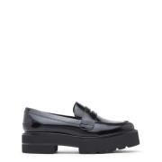 Stuart Weitzman Ultralift Loafer, Trendig Slip-On med Lug Sole Black, ...