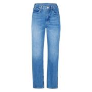 Frame Straight Jeans Blue, Dam