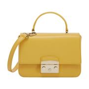 Furla Mini Topp Handväska med Avtagbar Rem Yellow, Dam