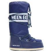 Moon Boot Nylonstövlar med logotryck Blue, Dam