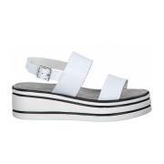 Tamaris Eleganta vita platta sandaler för kvinnor White, Dam