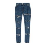 Alexander McQueen Slitna jeans Blue, Dam