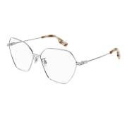 Alexander McQueen Geometriska Oversized Glasögon för Kvinnor Gray, Dam