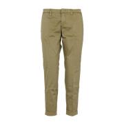 Fay Cropped Trousers Green, Dam