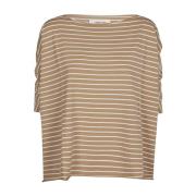 Liviana Conti Stilfull 3/4 Arm T-shirt Brown, Dam