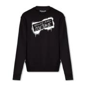 Versace Jeans Couture Tryckt sweatshirt Black, Herr