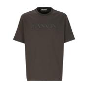 Lanvin Brun Bomull T-shirt med Logobrodyr Brown, Herr