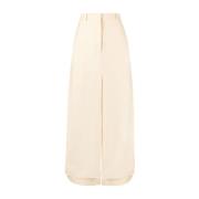 Lanvin Beige A-linje Slits Maxi Byxor Beige, Dam