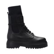 Le Silla Ranger Platform Ankle Boots Black, Dam