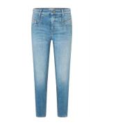 Cambio Klassiska Denim Straight Jeans Blue, Dam