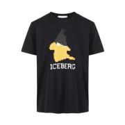 Iceberg Daffy Face Print T-shirt Black, Herr