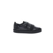 AGL Läder sneakers with 2 scratchs and glitter effect Black, Dam