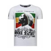 Local Fanatic Soul Rebel Bob Rhinestone - Herr T Shirt - 5778W White, ...