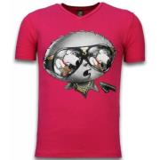 Local Fanatic Stewie Dog - Herr T shirt - 1458F Pink, Herr