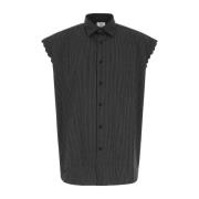 Vetements Ribbad poplin skjorta Black, Herr