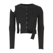 Ader Error Svart ullblandad kofta Black, Herr