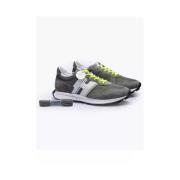 Hogan H601 Running Läder Sneakers - Multicolor, Storlek 10 Gray, Herr