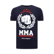 Local Fanatic MMA Fighter Herr T-shirt Blue, Herr