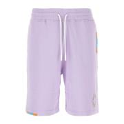 Marcelo Burlon Lila Bomull Bermuda Shorts Purple, Herr