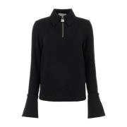 JW Anderson Svart polyester polotröja Black, Dam