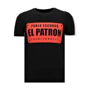 Local Fanatic Cool t-shirt Män - Pablo Escobar El Patron Black, Herr