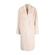 Stand Studio Elegant Single-Breasted Coat White, Dam