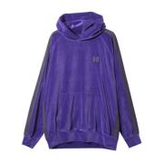 Needles Logotyp Hoodie med Framficka Purple, Herr