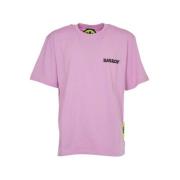 Barrow Rosa Logotyp T-Shirt i Ren Bomull Pink, Herr