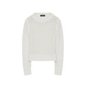 Fabiana Filippi Slim Line Platinum Mohair Sweater Beige, Dam