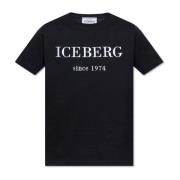 Iceberg T-shirt med logotyp Black, Herr