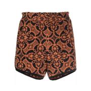 Marine Serre Orange Grafiskt Tryck Shorts Orange, Herr