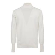 Ballantyne Vit Butter T Neck Pullover White, Herr