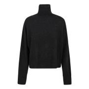 P.a.r.o.s.h. Mörkgrå Turtlenecktröja Gray, Dam