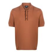 A.p.c. Polo Jacky Pima Brun Brown, Herr