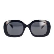 Celine Geometriska solglasögon med mörkgråa linser Black, Dam