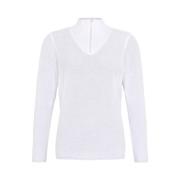 Skovhuus Zip Turtle Jumper Turtleneck Blus White, Dam