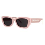 Dior Moderna Rektangulära Solglasögon Pink, Dam