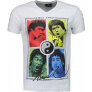 Local Fanatic Bruce Lee Ying Yang - Herr T-shirt - 2315W White, Herr