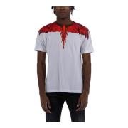 Marcelo Burlon Vingar Grafisk T-shirt White, Herr