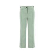 Fedeli Straight Trousers Green, Dam