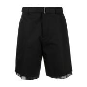 Lanvin Skräddarsydda svarta shorts för män Black, Herr