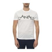 Canali Kortärmad rundhalsad t-shirt White, Herr
