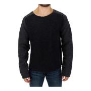 Costume National Gray wool crewneck sweater Gray, Herr