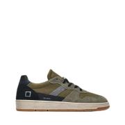 D.a.t.e. Vintage Army Court Sneakers Green, Herr