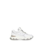 Hogan Vita Läder Sneakers med Metalliska Inlägg White, Dam