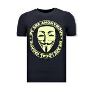 Local Fanatic Exklusiv Män T-shirt - Vi är Anonyma Blue, Herr