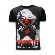 Local Fanatic Gangster Marilyn Rhinestone - Herr T-shirt - 11-6287Z Bl...