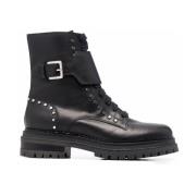 Sergio Rossi Studded Snörstövlar Black, Dam