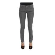 Costume National Gray Cotton Blend Slim Fit Jeans Gray, Dam